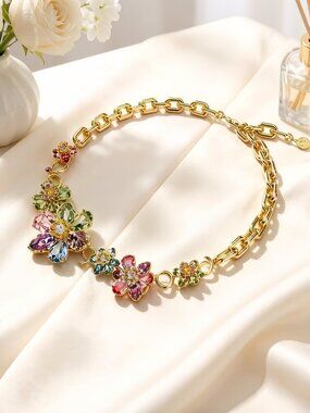 New design of necklace - Swarovski Idyllia flower-shaped pendant necklace